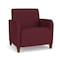 Lesro Siena Lounge Reception Wide Guest Chair, Walnut, OH Wine Upholstery SN1201 - alternate 1